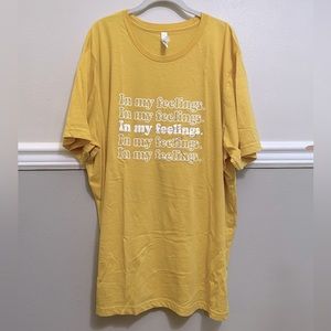 In My Feelings 2X yellow tee